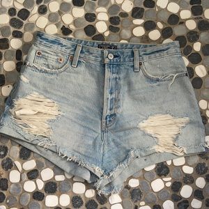 Abercrombie + Fitch High Rise Denim Short